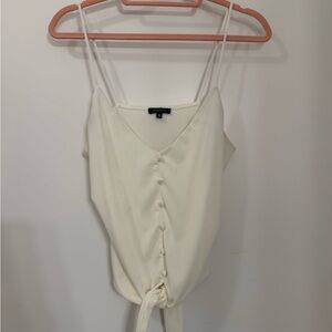Dynamite White Button-Down Camisole